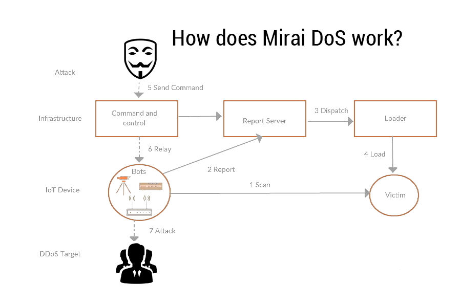 How does Mirai DoS work?