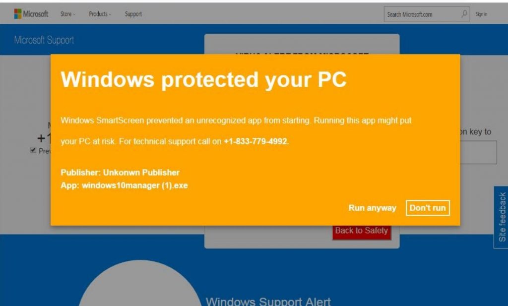windows protected your pc windows 10