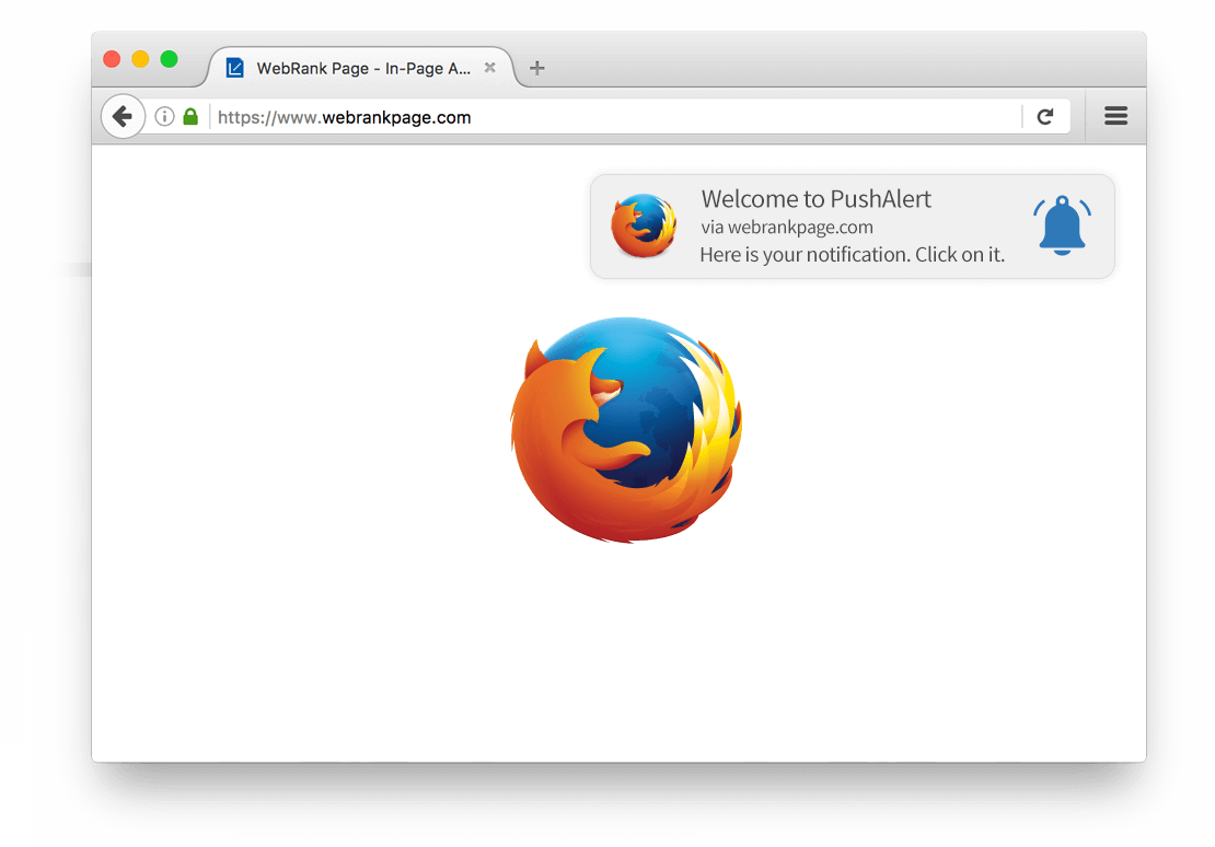 push notification in Firefox