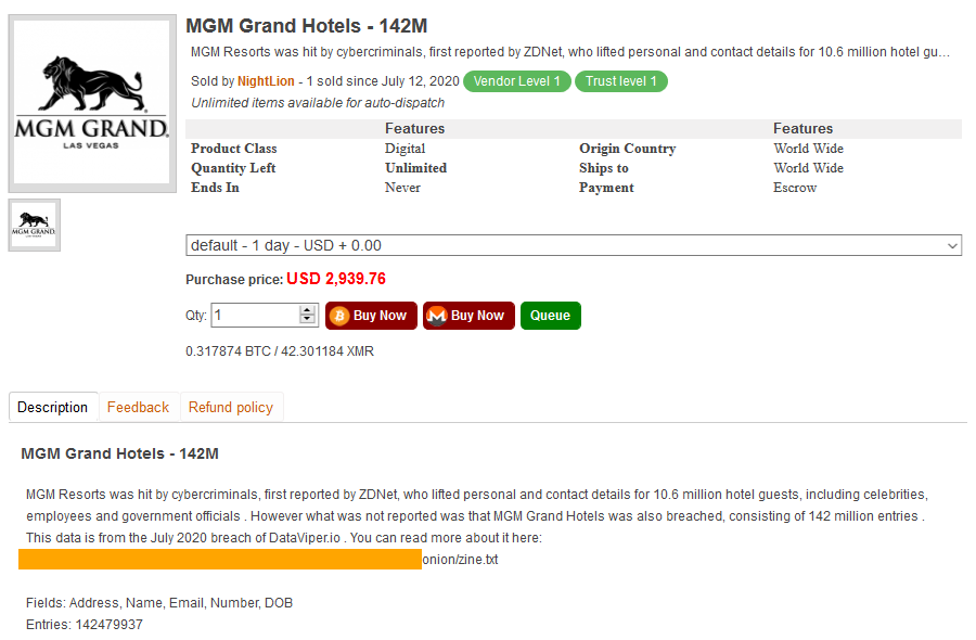 MGM underreported leak rate