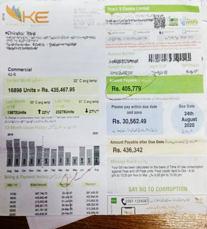 data from Pakistani company K-Electric