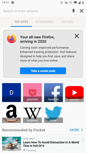 Bug in Firefox for Android devices