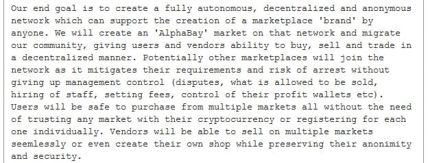 Darknet market AlphaBay