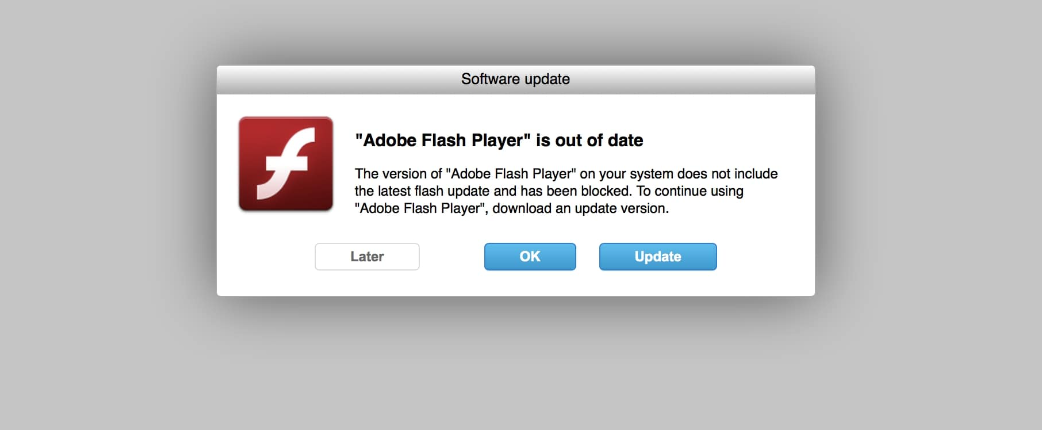 Update Flash Player scam
