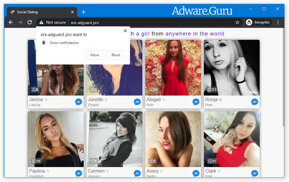 Browser is redirected to Ers-adguard.pro