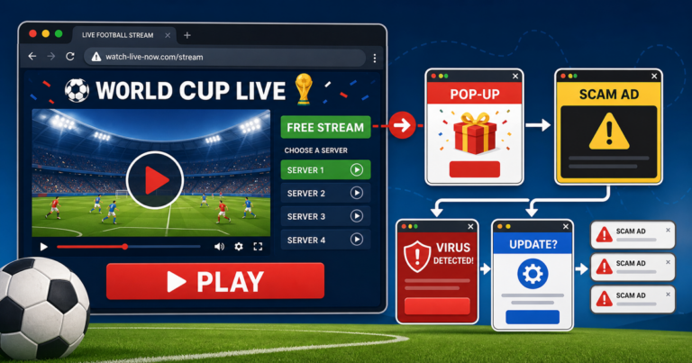 Fake World Cup Streaming Sites Push Pop-ups and Scam Ads