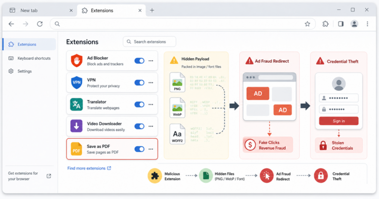 StegoAd Edge Extensions Hid Malware in Images and Fonts