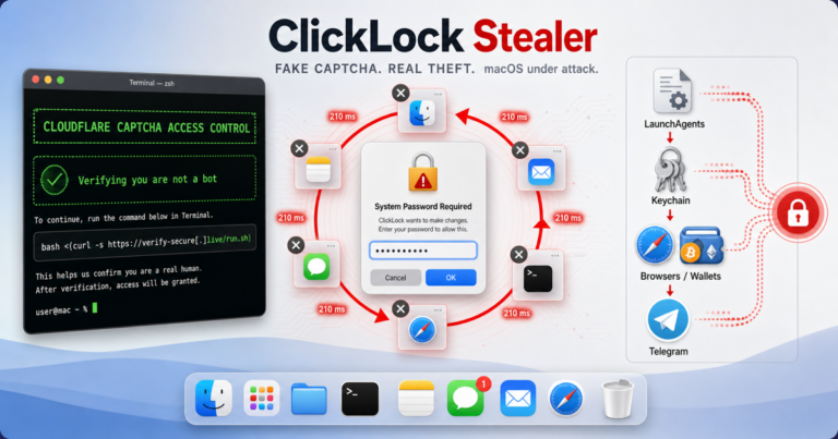 ClickLock Mac Stealer Uses Fake CAPTCHA to Force Password Entry