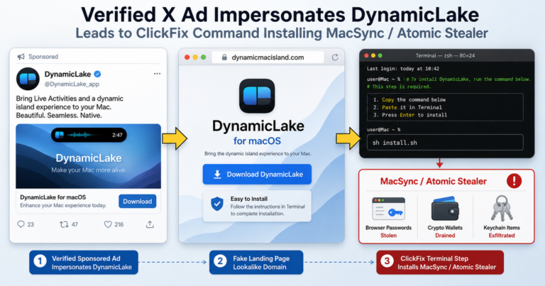 Verified X Ad Pushes Fake DynamicLake Mac Stealer