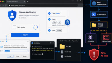Fake verification page asking a user to paste a PowerShell command