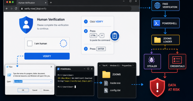 Fake Google and Cloudflare Checks Push ResiLoader and Stealers