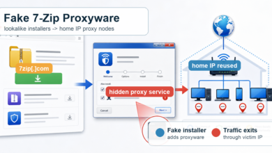 Fake 7-Zip installer leading to hidden proxyware and home IP proxy nodes