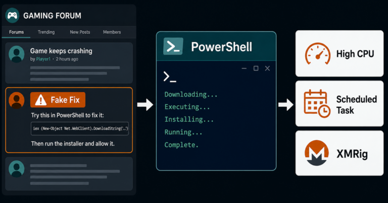Steam Forum ClickFix Posts Install XMRig Miners on Windows